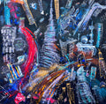 FullArt Dubai Chaos - Artistico Pregiato Foulard Unisex Firmato 140X140, limited edition