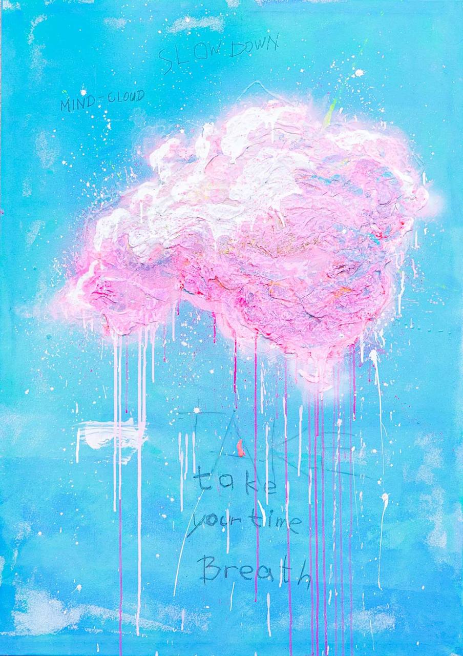 FullArt Mind Cloud - Artistico Pregiato Foulard Unisex Firmato 140X200, limited edition