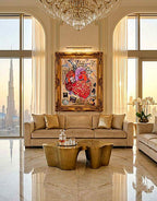 FullArt Heart Attack - Artistico Pregiato Foulard Unisex Firmato 140X200, limited edition