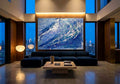 FullArt Ride the Wave - Artistico Pregiato Foulard Unisex Firmato 140X200, limited edition