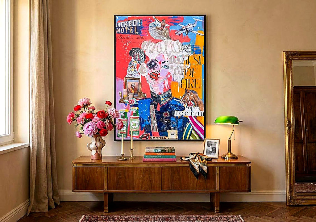 FullArt Muse of Fire - Artistico Pregiato Foulard Unisex Firmato 140X200, limited edition