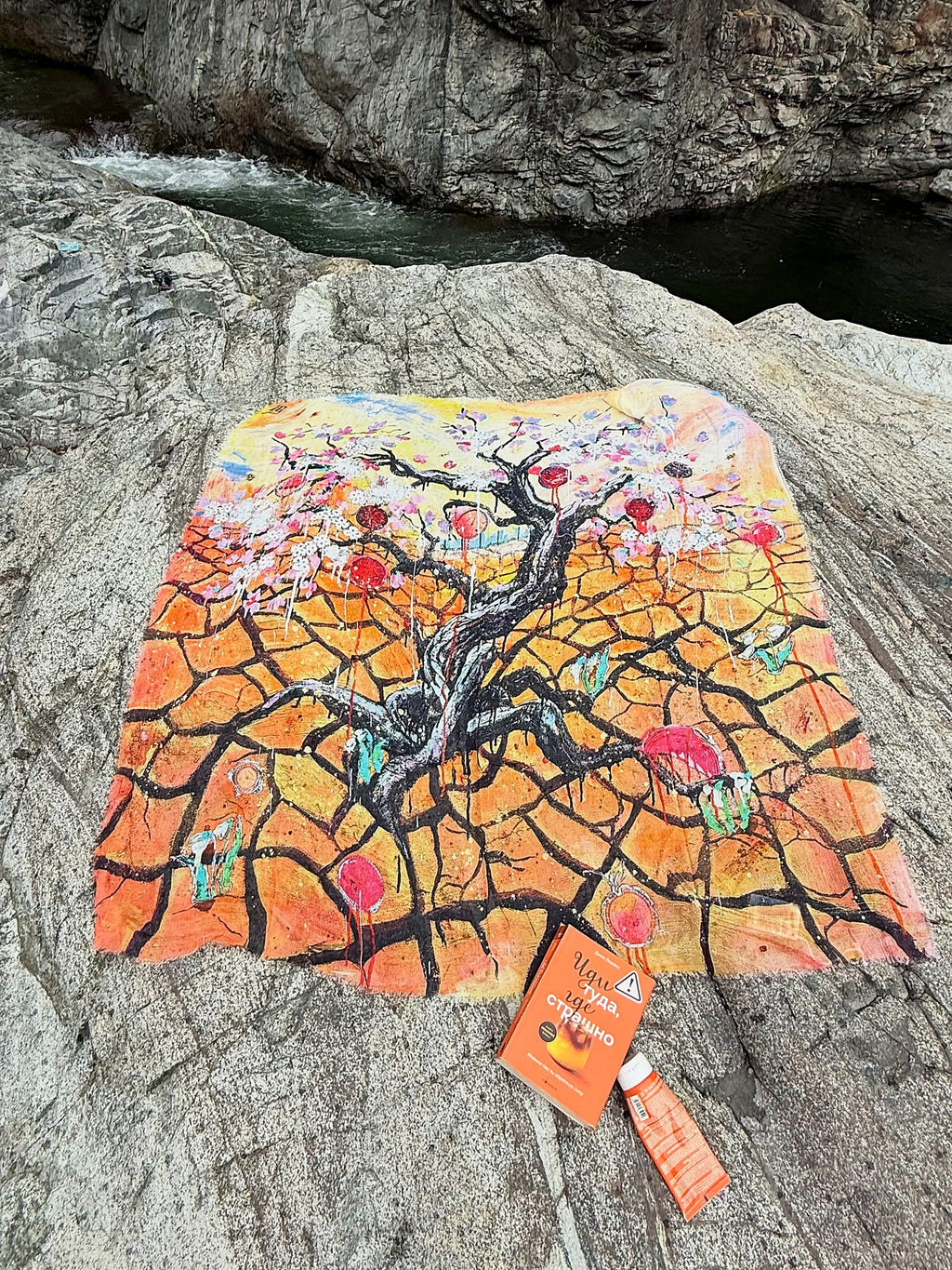 FullArt Desert Blooming - Artistico Pregiato Foulard Unisex Firmato 140X140, limited edition