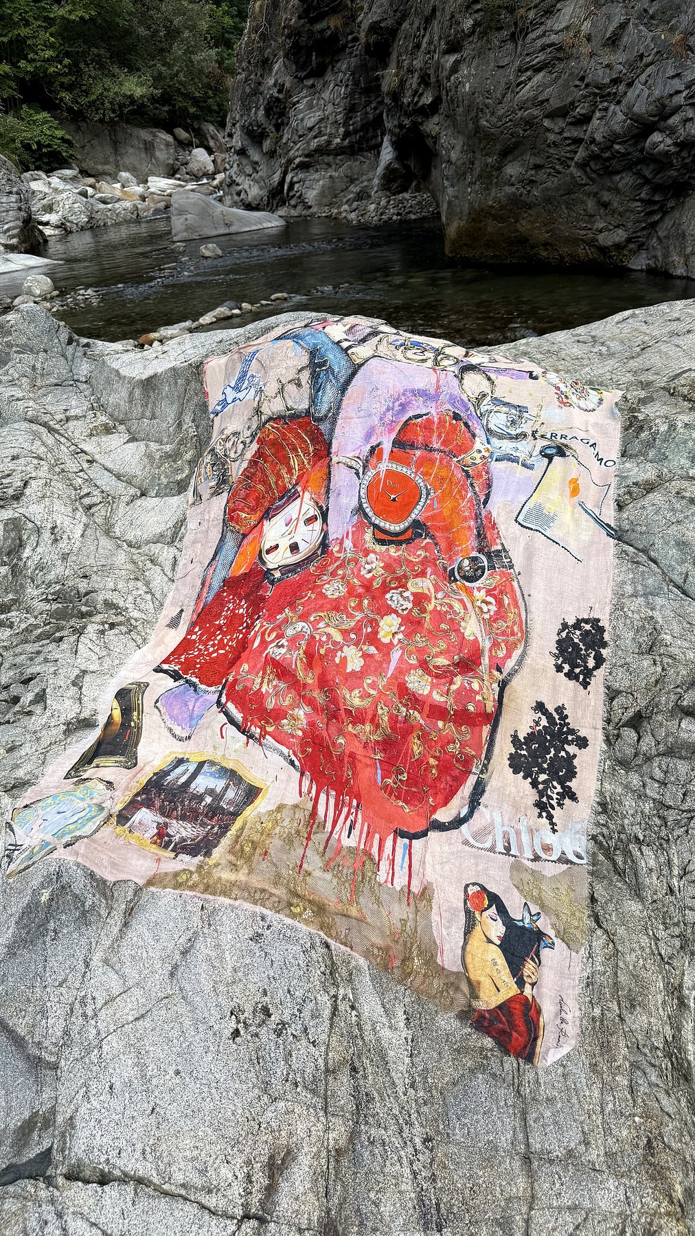 FullArt Heart Attack - Artistico Pregiato Foulard Unisex Firmato 140X200, limited edition