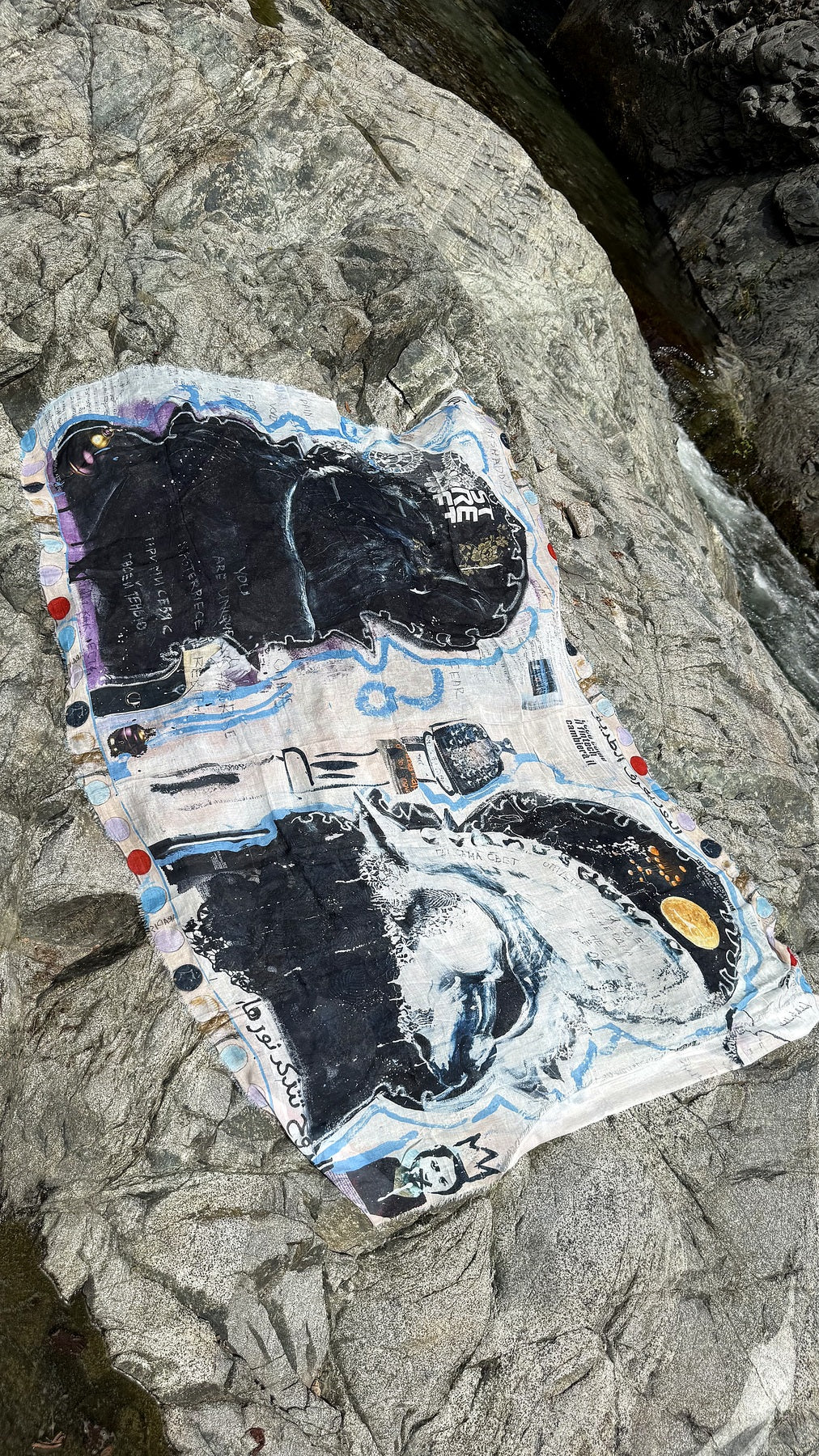 FullArt Shadow & Light - Artistico Pregiato Foulard Unisex Firmato 140X200, limited edition