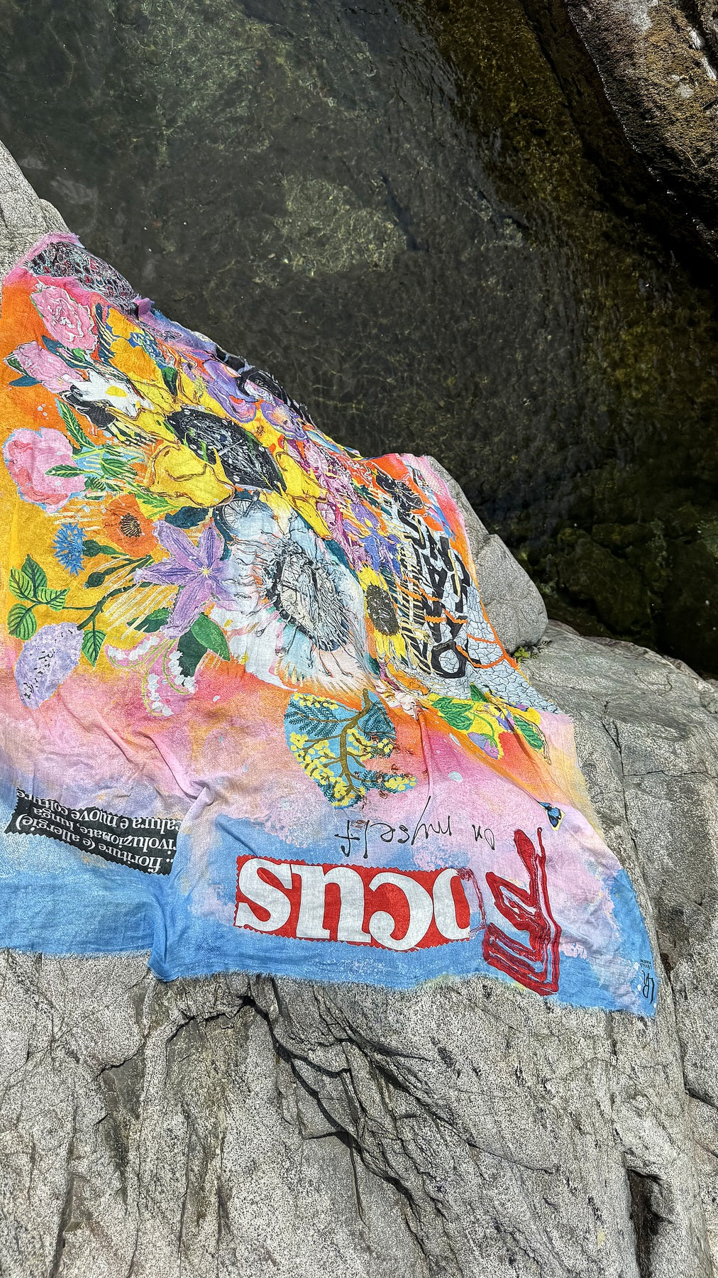 FullArt Focus on Yourself - Artistico Pregiato Foulard Unisex Firmato 140X200, limited edition