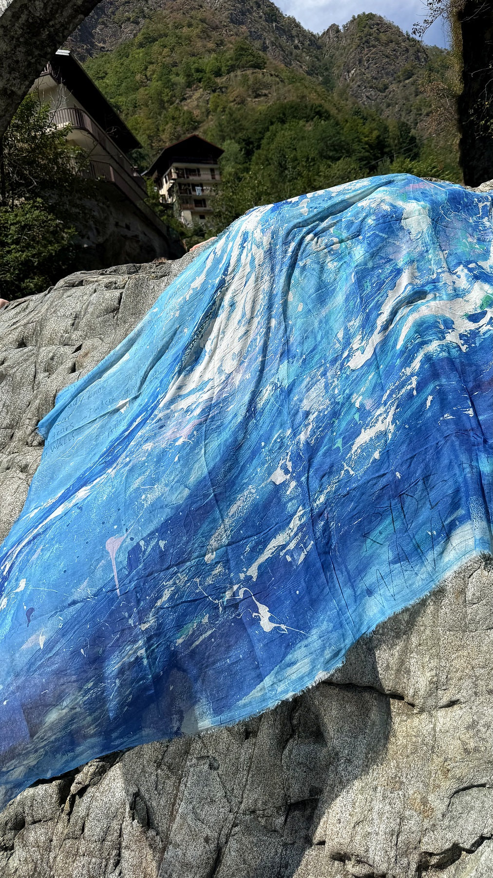FullArt Ride the Wave - Artistico Pregiato Foulard Unisex Firmato 140X200, limited edition