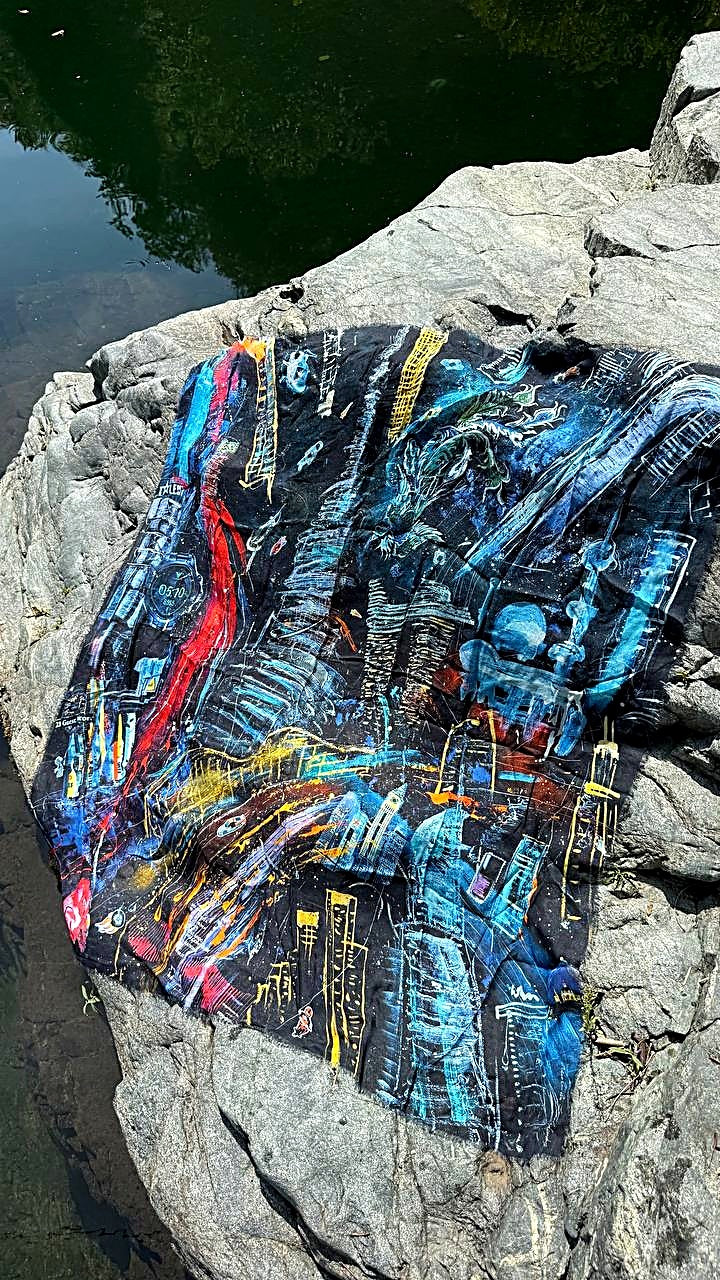 FullArt Dubai Chaos - Artistico Pregiato Foulard Unisex Firmato 140X140, limited edition