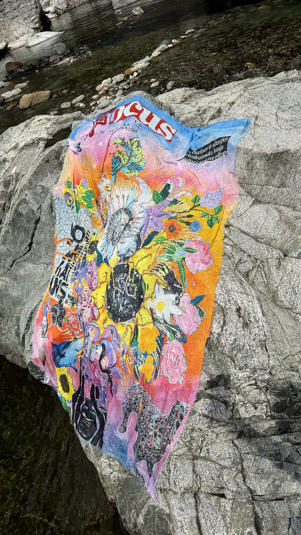 FullArt Focus on Yourself - Artistico Pregiato Foulard Unisex Firmato 140X200, limited edition