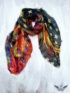 FullArt Fire Bird - Artistico Pregiato Foulard Unisex Firmato 140X140, limited edition