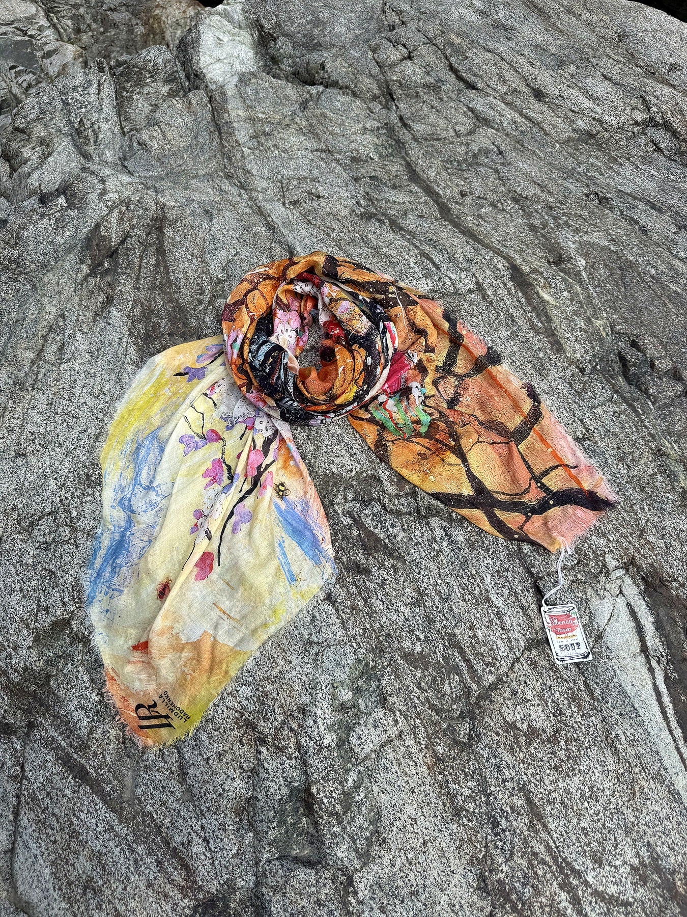 FullArt Desert Blooming - Artistico Pregiato Foulard Unisex Firmato 140X140, limited edition