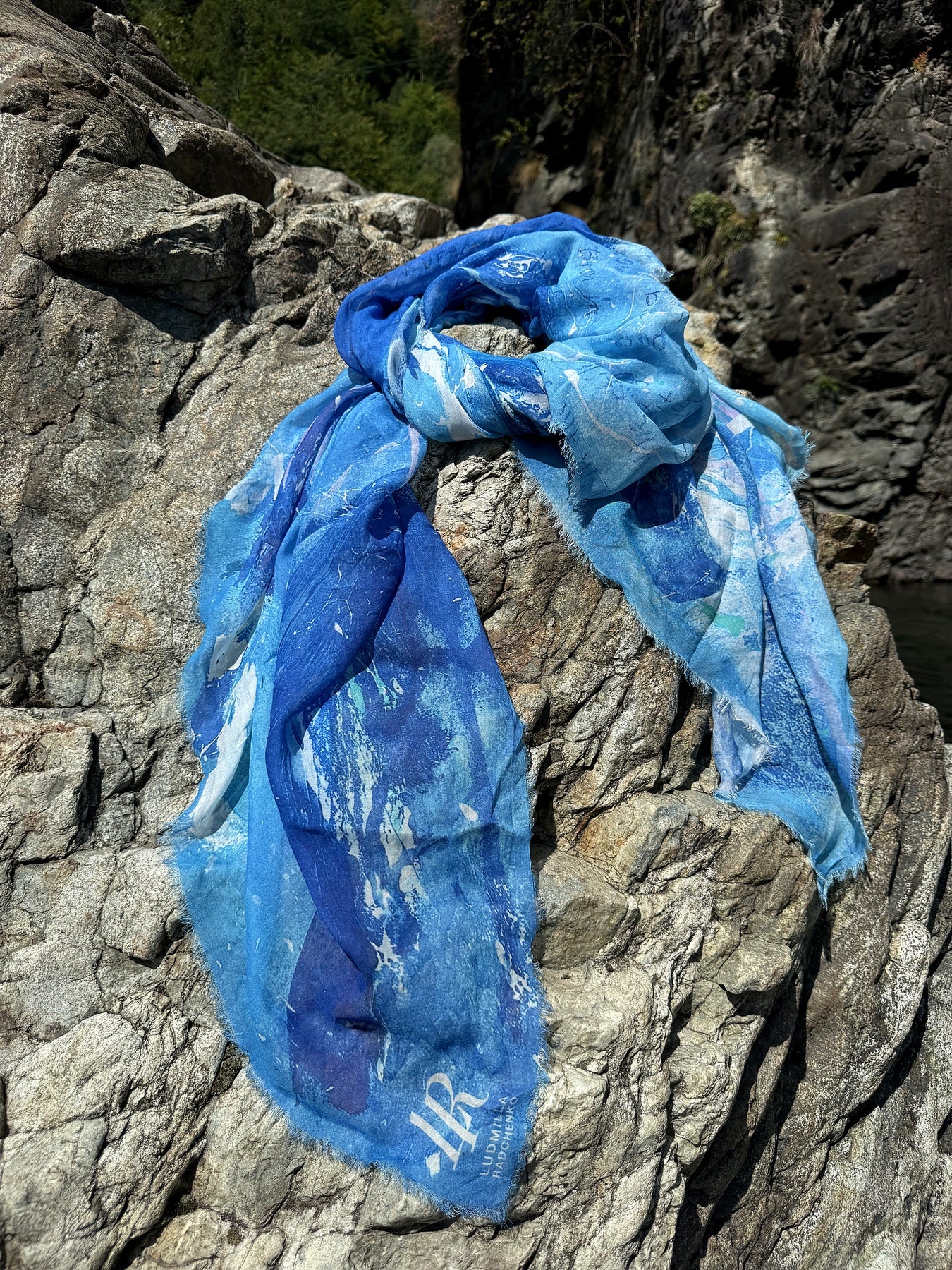FullArt Ride the Wave - Artistico Pregiato Foulard Unisex Firmato 140X200, limited edition