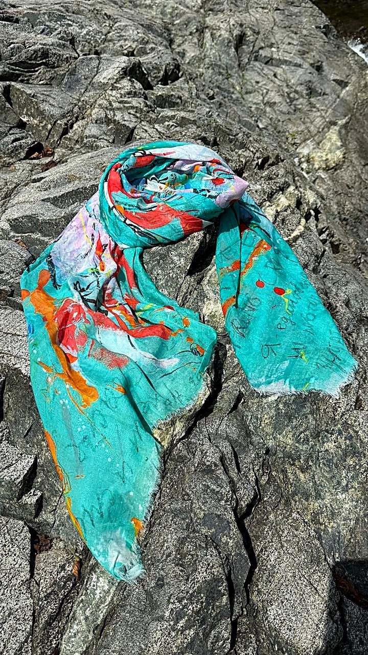 FullArt Born to Bloom - Artistico Pregiato Foulard Unisex Firmato 140X200, limited edition