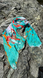 FullArt Born to Bloom - Artistico Pregiato Foulard Unisex Firmato 140X200, limited edition
