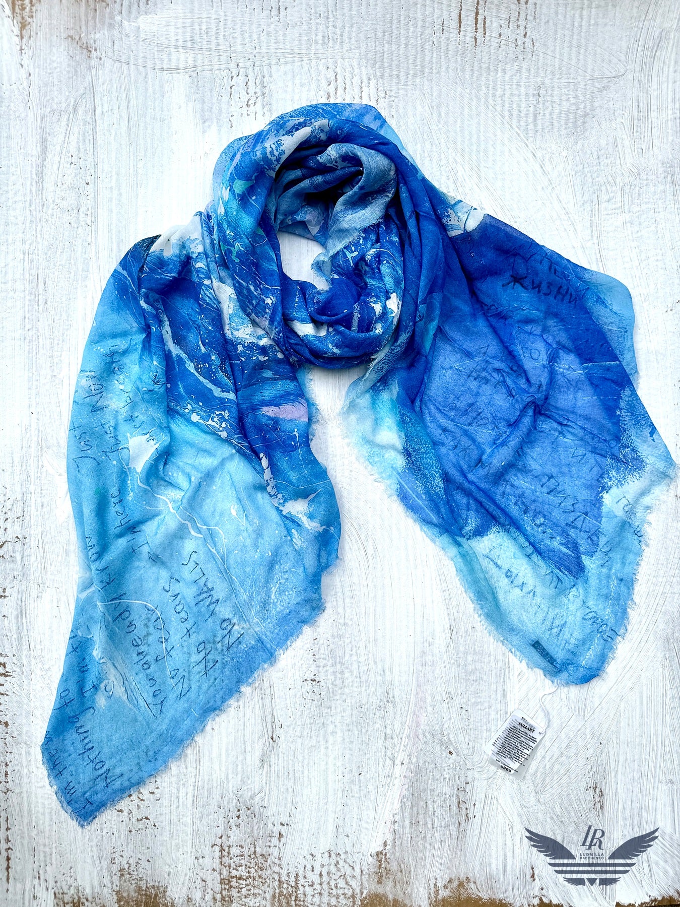 FullArt Ride the Wave - Artistico Pregiato Foulard Unisex Firmato 140X200, limited edition