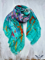 FullArt Born to Bloom - Artistico Pregiato Foulard Unisex Firmato 140X200, limited edition