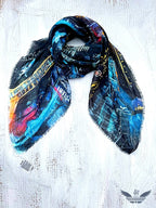 FullArt Dubai Chaos - Artistico Pregiato Foulard Unisex Firmato 140X140, limited edition