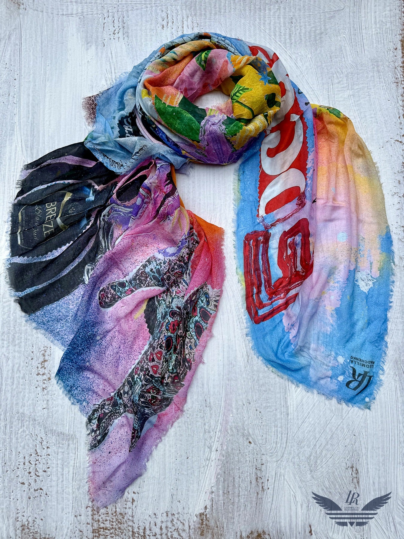 FullArt Focus on Yourself - Artistico Pregiato Foulard Unisex Firmato 140X200, limited edition