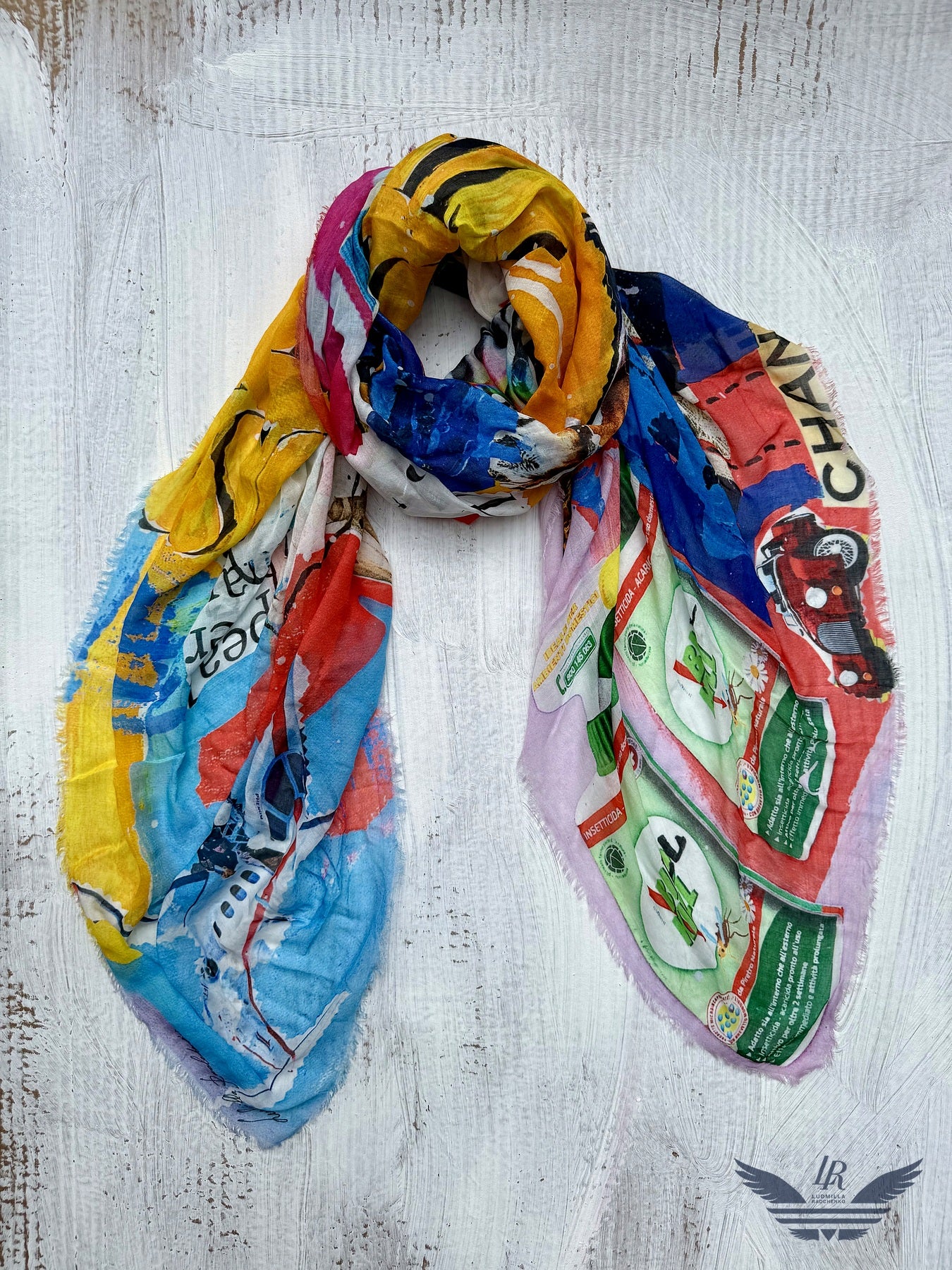 FullArt Muse of Fire - Artistico Pregiato Foulard Unisex Firmato 140X200, limited edition