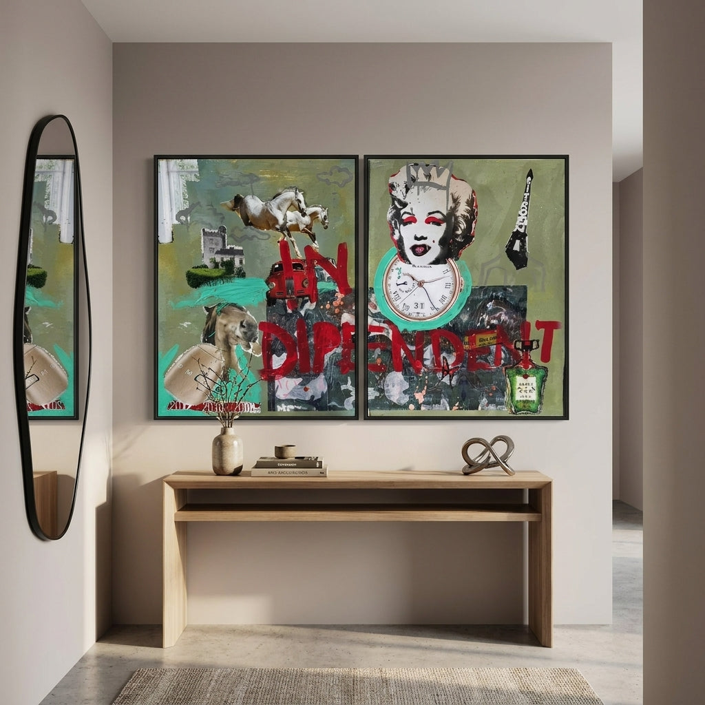 InDipendent — Diptych, Artwork 50x80cm