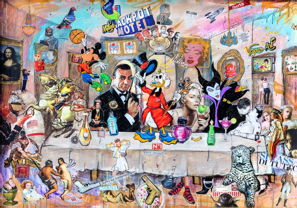Fullart Last Dinner - Artistico Foulard Unisex Firmato - 140X200cm, art-to-wear, limited edition
