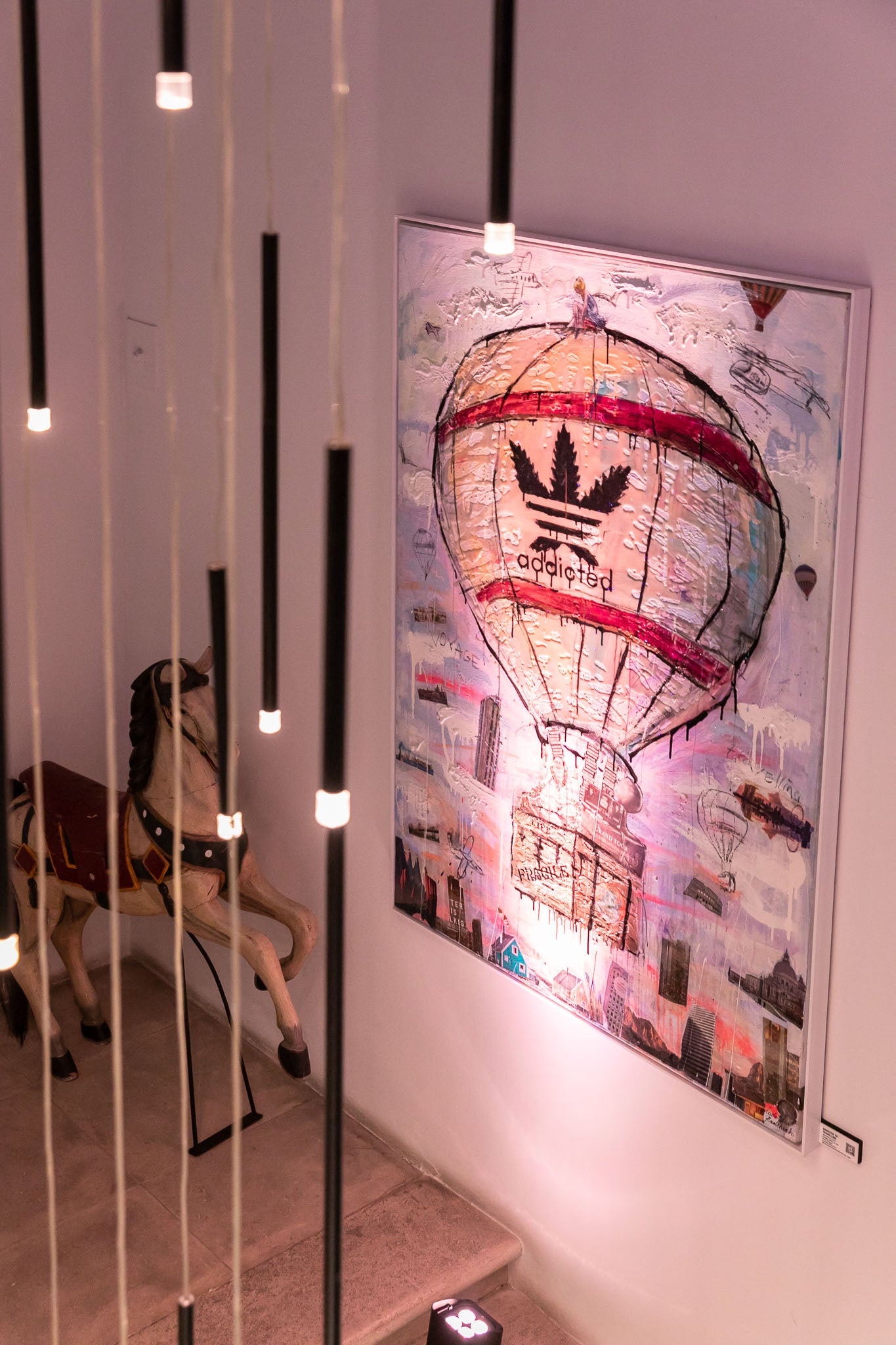 ArtWork Addicted To Travel 180 X 130Cm, Art  Serie Voyage 2020, private collection