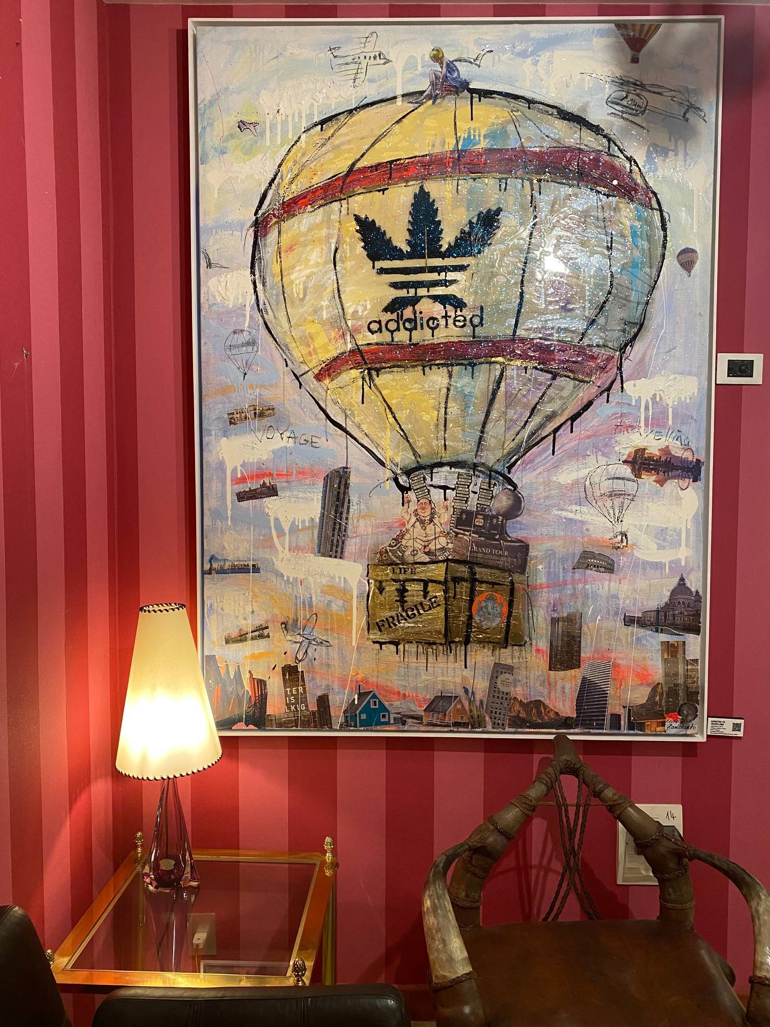 ArtWork Addicted To Travel 180 X 130Cm, Art  Serie Voyage 2020, private collection