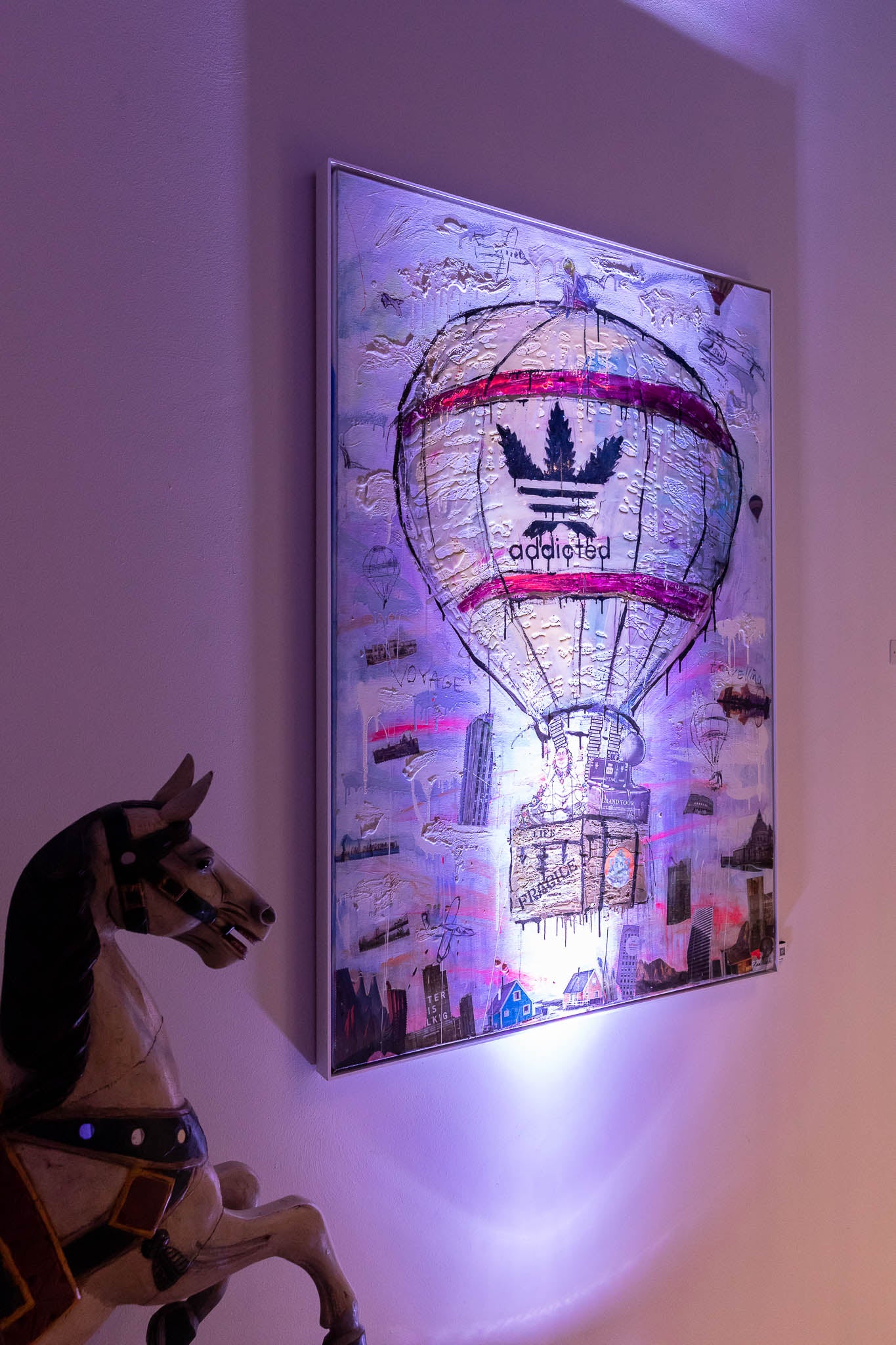 ArtWork Addicted To Travel 180 X 130Cm, Art  Serie Voyage 2020, private collection