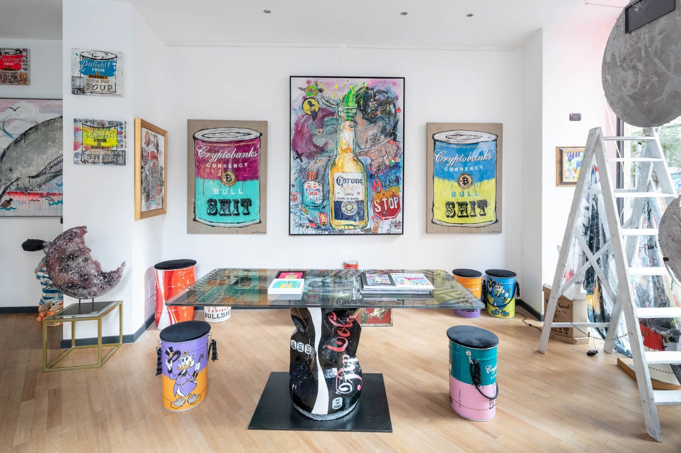 ArtWork CORONA KISS 180X130Cm, 2020, Art Serie Voyage, 2020, unique piece