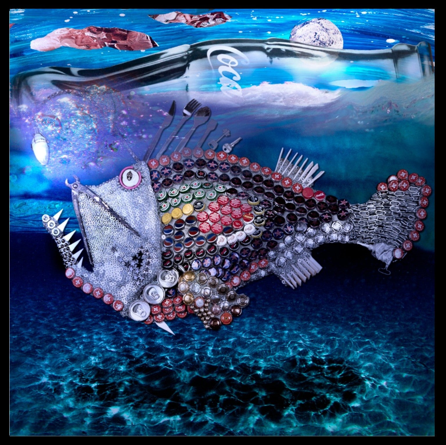 ArtWork ECO FISH, Artwork 125X125Cm, Lenticolare 3D 2012