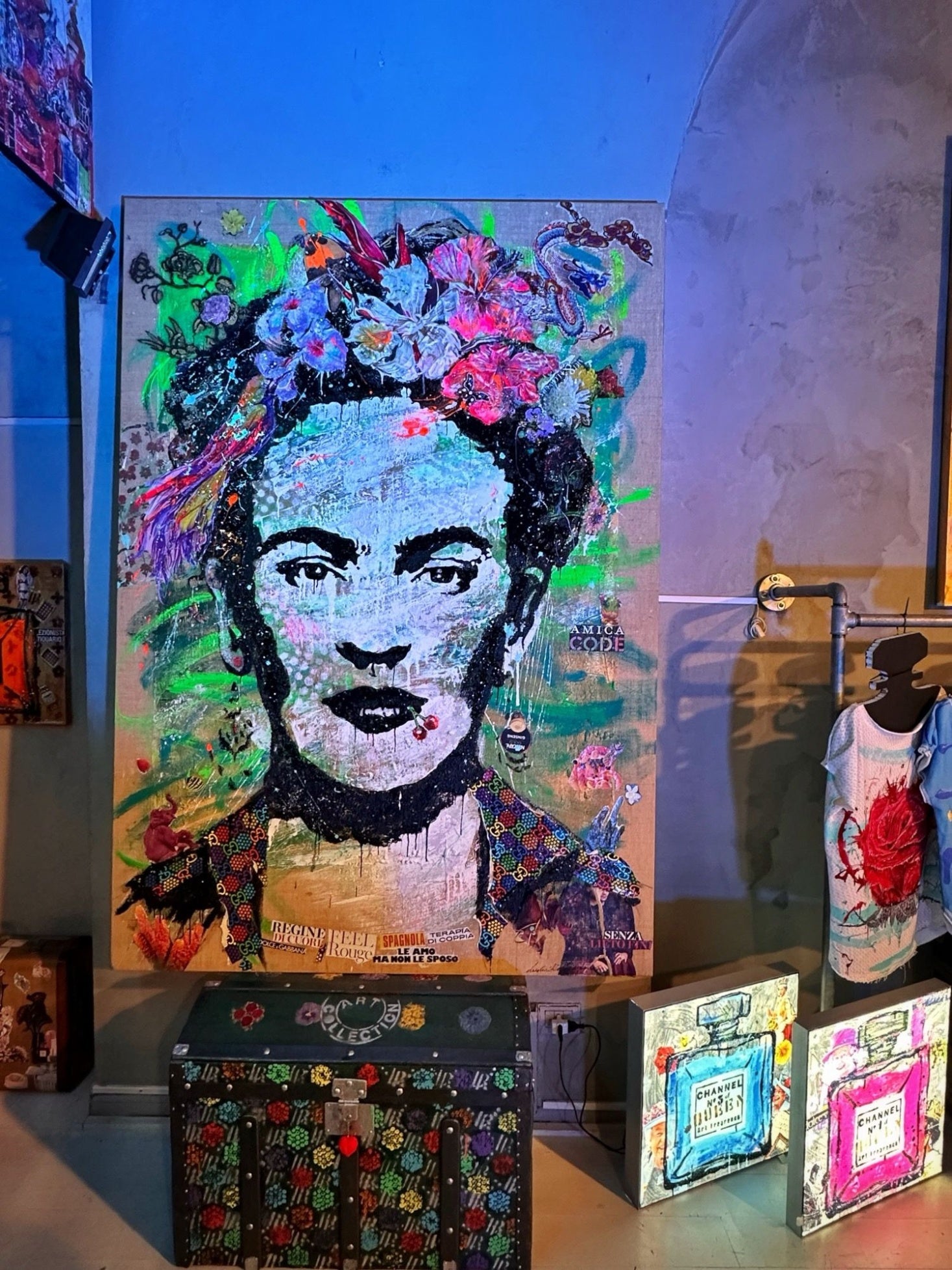 ArtWork FRIDA FOCUS, 200X140Cm, pezzo unico 2023