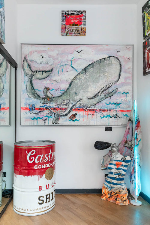 ArtWork IL SOGNO DEL PESCIOLINO, 130X180Cm, Art Serie Voyage, 2020, unique piece