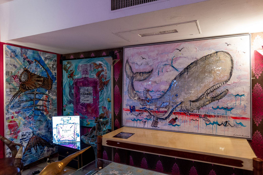 ArtWork IL SOGNO DEL PESCIOLINO, 130X180Cm, Art Serie Voyage, 2020, unique piece