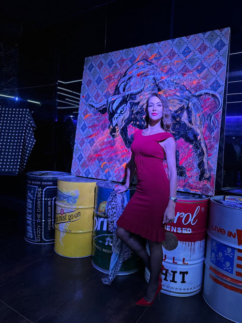 ArtWork RED BULL 170X190Cm, unique piece, Art Series EXTRA 2022