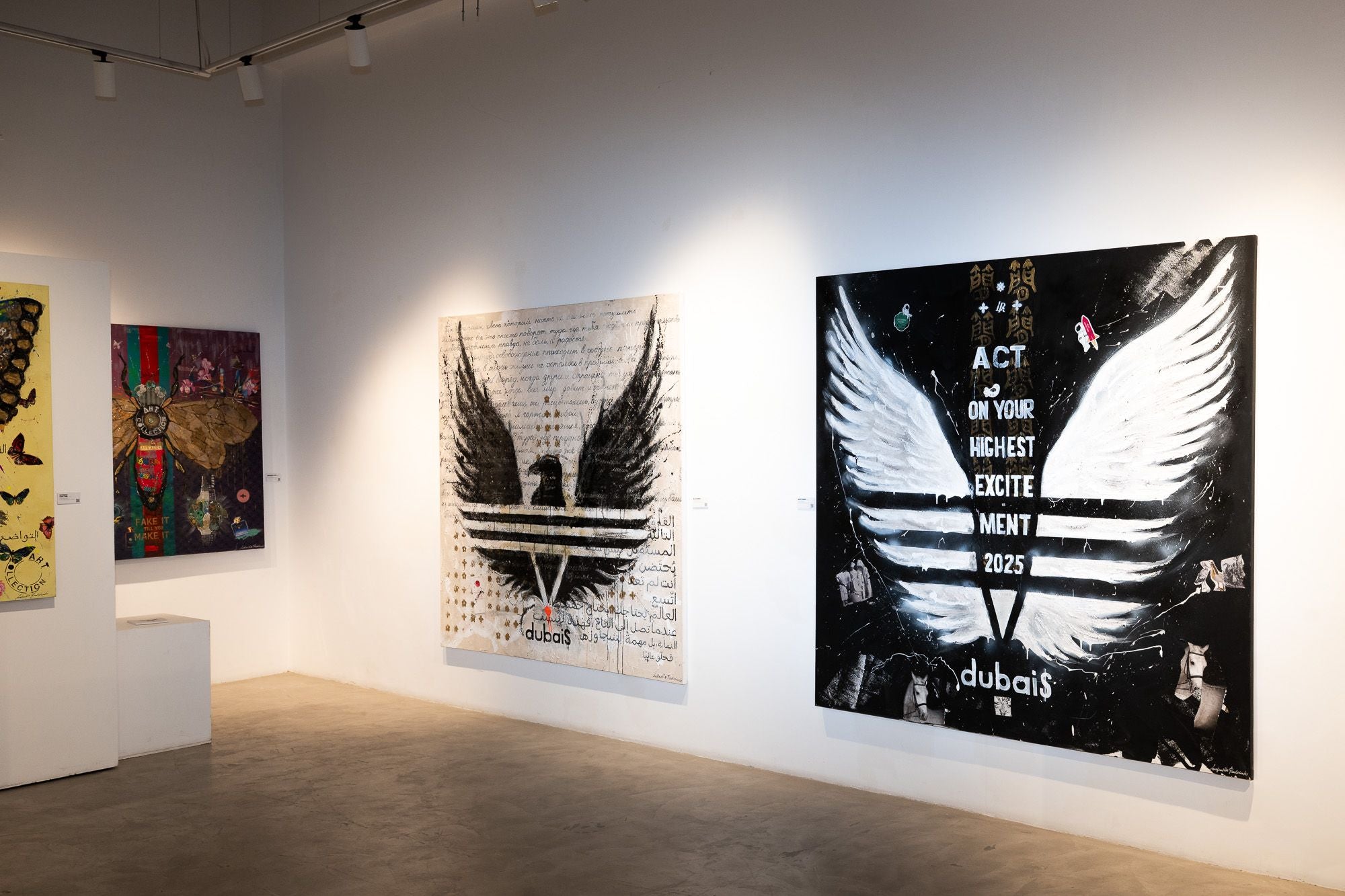 BLACK POWER, Art Work 190X190cm,  Art Series THE WINGS of POWER 2025, Dubai.