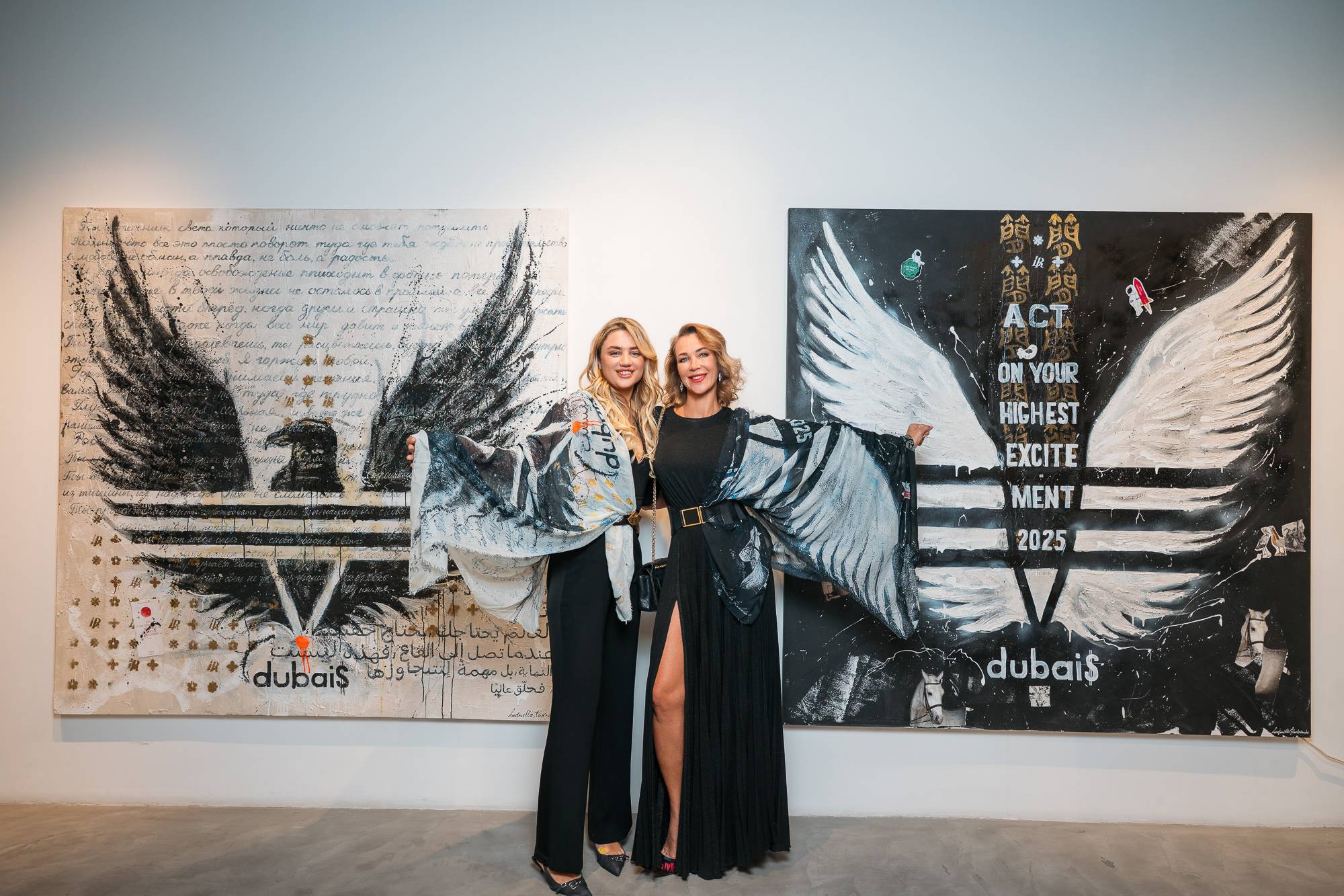 BLACK POWER, Art Work 190X190cm,  Art Series THE WINGS of POWER 2025, Dubai.