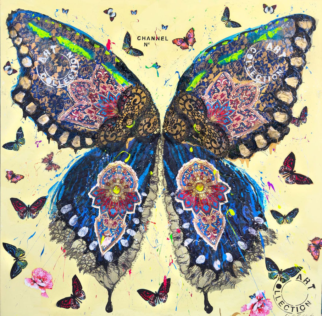 BUTTERFLY LIGHT TIME, Art Work 140X140, Art Series THE WINGS of POWER 2025, Dubai