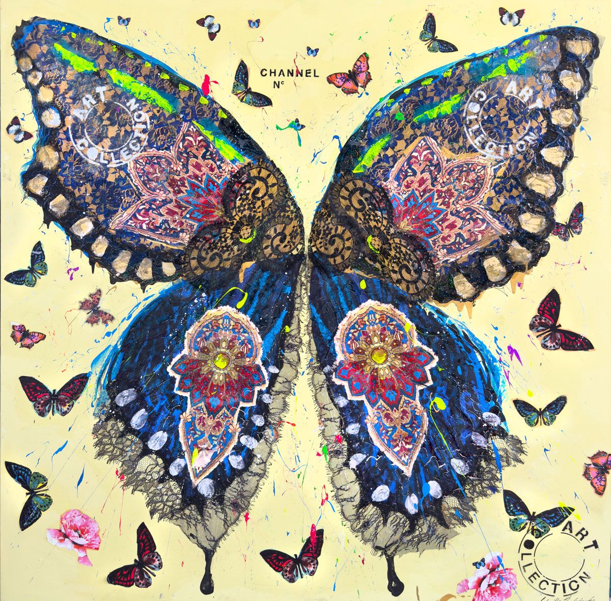 BUTTERFLY LIGHT TIME, Art Work 140X140, Art Series THE WINGS of POWER 2025, Dubai