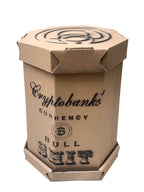 Crypto Pouf Blue/Yellow