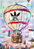 Fullart ADDICTED Artistico Foulard Unisex Firmato - 140X200cm, art-to-wear, limited edition.