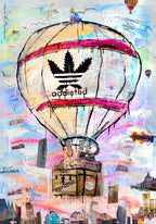 Fullart ADDICTED Artistico Foulard Unisex Firmato - 140X200cm, art-to-wear, limited edition.