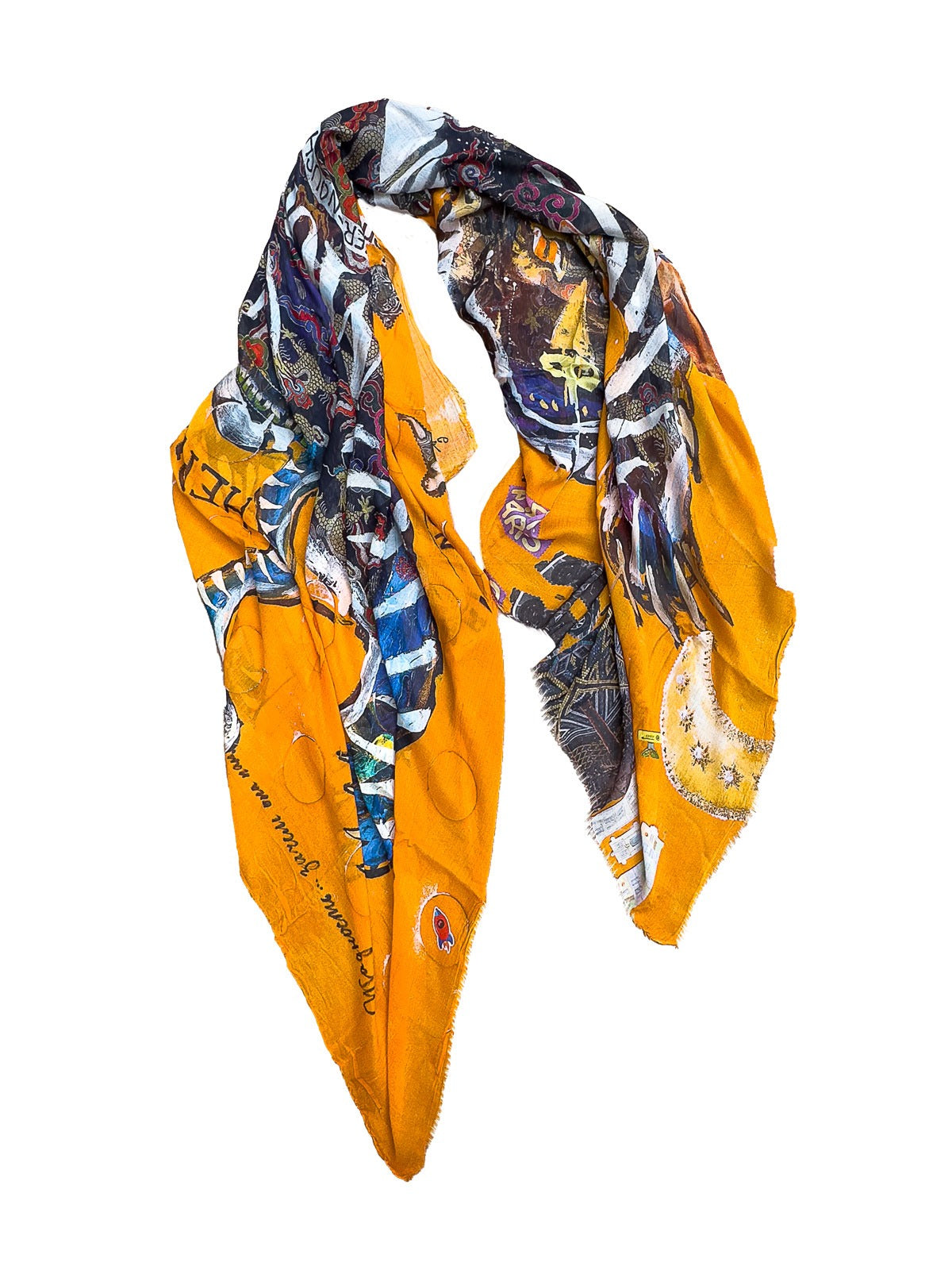 Fullart AVARIZIA - Artistico  Foulard Unisex Firmato - 140X200cm, Multiplo d’arte da indossare, limited edition