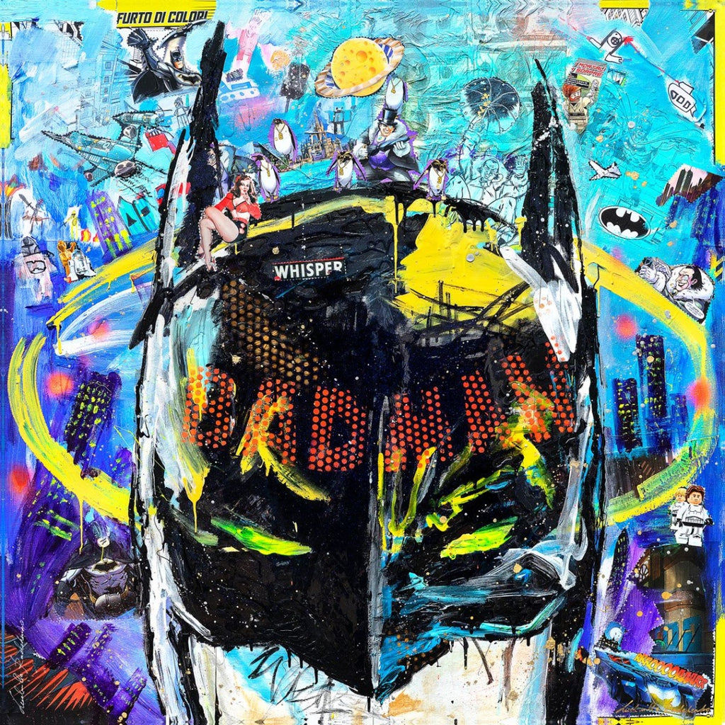 FullArt Badman - Artistico Foulard Unisex Firmato - 140X200cm, art-to-wear, limited edition