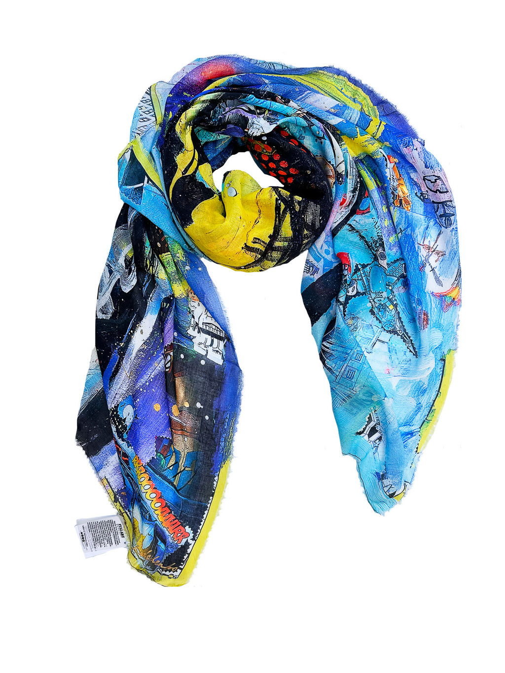 FullArt Badman - Artistico Foulard Unisex Firmato - 140X200cm, art-to-wear, limited edition
