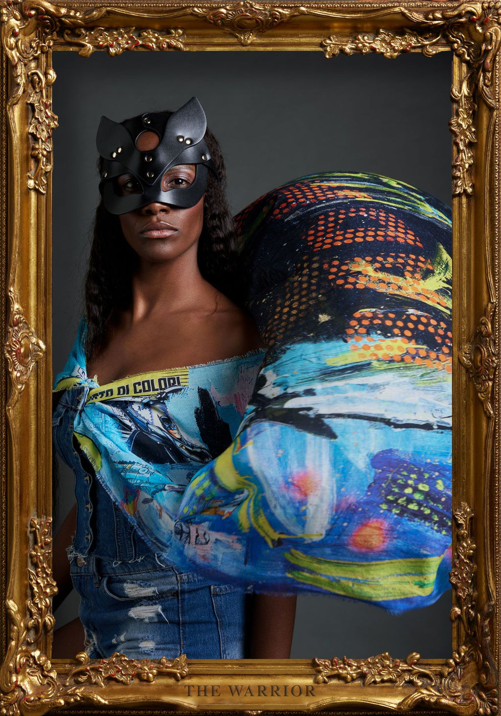 FullArt Badman - Artistico Foulard Unisex Firmato - 140X200cm, art-to-wear, limited edition