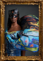 FullArt Badman - Artistico Foulard Unisex Firmato - 140X200cm, art-to-wear, limited edition