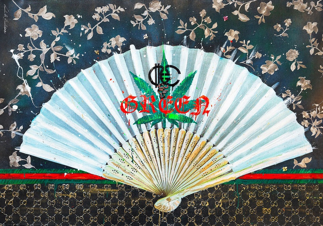 FullArt Be Green -  Artistico  Foulard Unisex Firmato - 140X200cm, art-to-wear , limited edition