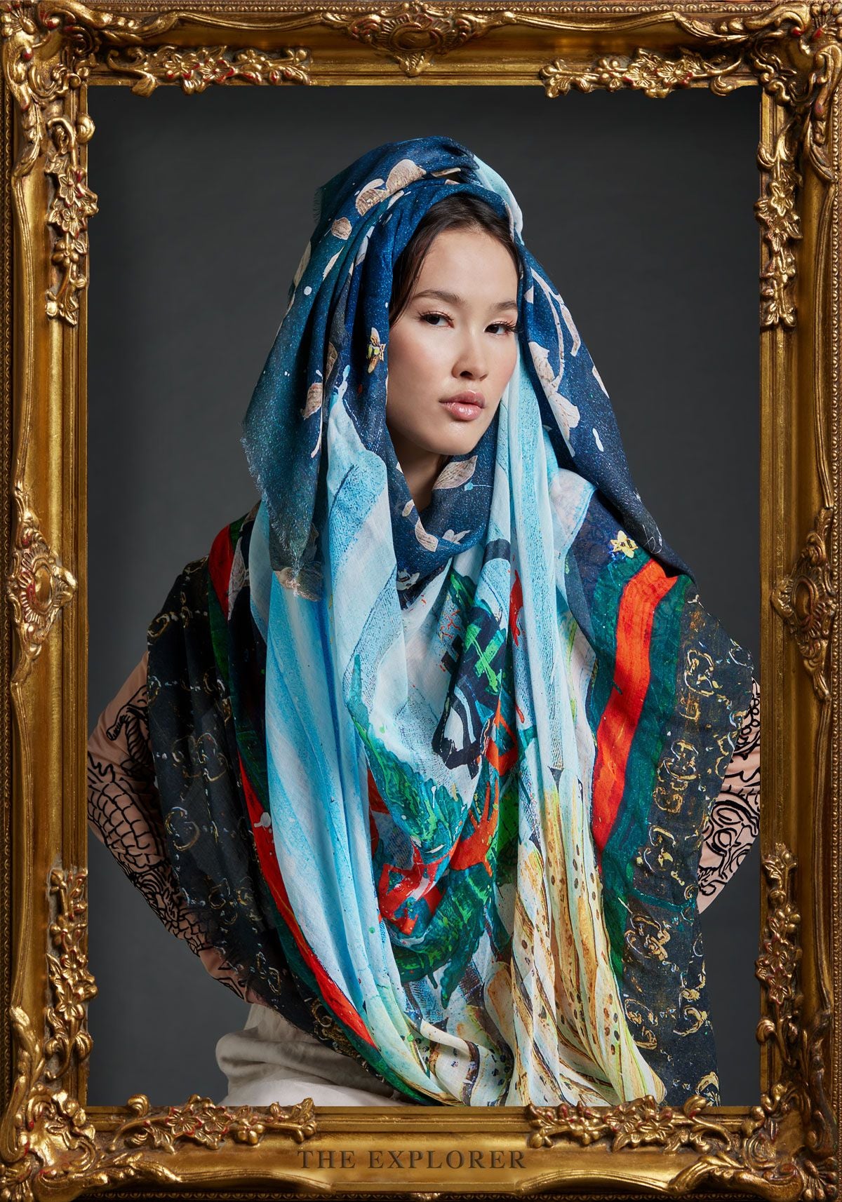 FullArt Be Green -  Artistico  Foulard Unisex Firmato - 140X200cm, art-to-wear , limited edition