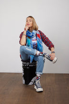 Fullart BEAUTY TABS - Artistico Foulard Unisex Firmato - 140X140cm, art-to-wear, limited edition