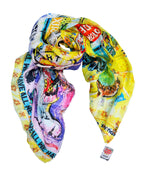FullArt Bilanciaga - Artistico Pregiato Foulard Unisex Colorato Firmato 140X140, art to wear, limited edition