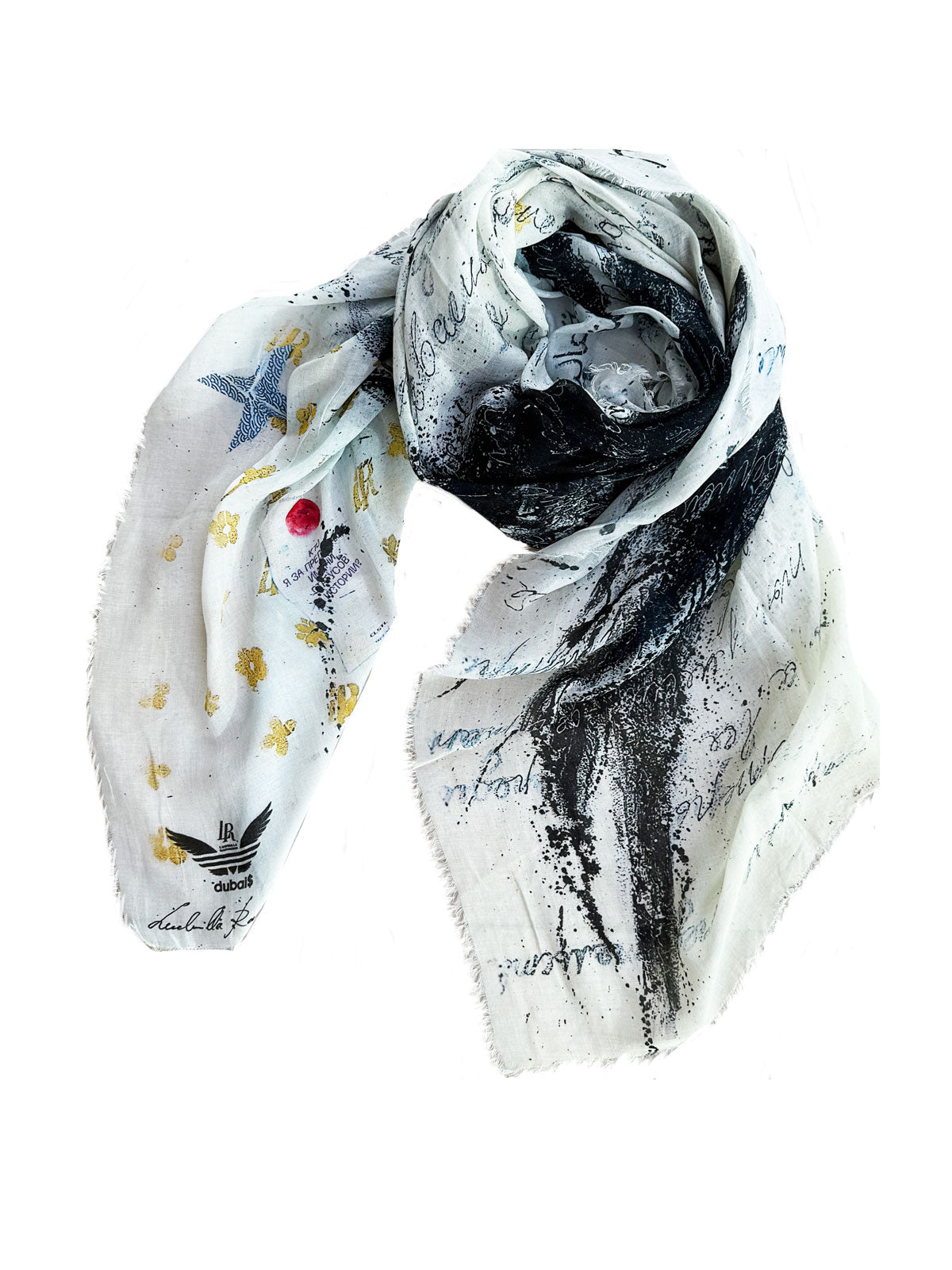 FullArt Black Power - Pregiato Foulard Unisex Colorato Firmato 140X140, limited editi.